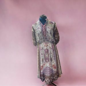 VIntage 1970’ s dress  multi colors. Fink Modell designs.